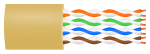 U/UTP twisted pair cable shielding