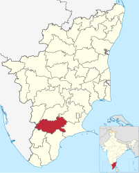 Distretto di Virudhunagar – Mappa