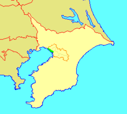 Location of Mihama in Chiba