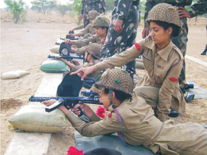 14th Battalion Maratha Light Infantry conduct range training for NCC cadets of Gwalior Division