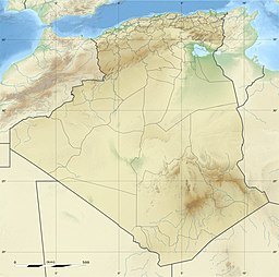 Mostaganems läge i Algeriet