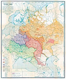 Діалектологічна мапа з межами поширення української мови, Московська діалектологічна комісія, 1914 рік