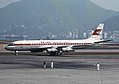 Pesawat Douglas DC-8-55 di Bandara Internasional Kai Tak, Hongkong