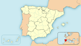 Sierra de Mariola ubicada en España