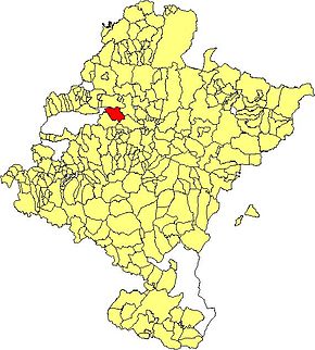 Localização do município de Ollo em Navarra