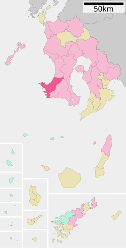 Location of Minamisatsuma