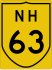 National Highway 63 marker