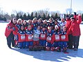 The Norwegian team celebrating the bronze medal in WCS 2006