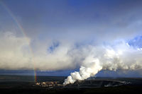 A sulfur dioxide plume after an explosive 2008 eruption.