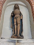 Träskulptur av Sankt Erik, tillskriven Bernt Notke från Lübeck omkring 1490.
