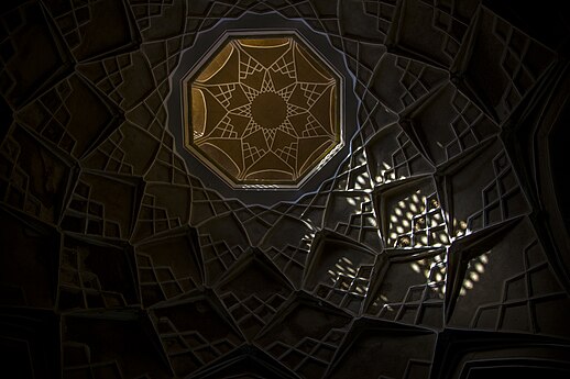 Ceiling of Tabatabaeis' House in Kashan, Iran Photo by Mostafameraji