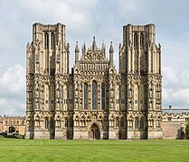 Wells Cathedral West Front Exterior, UK - Diliff