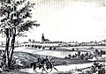 Panorama der Stadt Schlawe auf einer Lithographie aus der Zeit vor 1846[2]