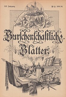 Titelblatt der Burschenschaftlichen Blätter (1898/99)