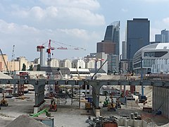 Baustelle auf dem Gelände des ehemaligen Güterbahnhofs Nanterre-La Folie, 2018