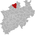 Lage des ehemaligen Kreises Steinfurt am 31. Dezember 1974