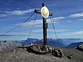 Gipfelkreuz auf der Hinteren Platteinspitze in den Lechtaler Alpen
