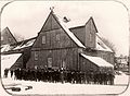 Letzte Schicht vor dem Gaipelgebäude am 31. März 1910.