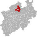 Lage des ehemaligen Landkreises Münster am 31. Dezember 1974