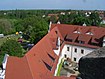 Blick vom Bergfried auf die Saaleaue