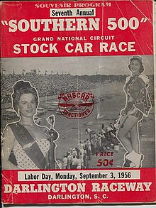 1956 Southern 500 program cover