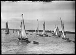 Showing a yachting demonstration on the departure of the eighth volunteer contingent for the Boer War, taken 1 February 1902.