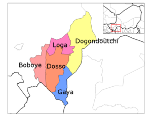 Loga Department location in the region