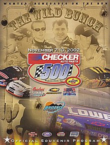 The 2002 Checker Auto Parts 500 program cover.