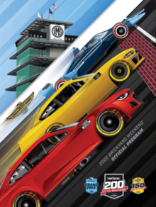 The 2022 Verizon 200 at the Brickyard program cover.