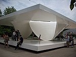 An open white structure