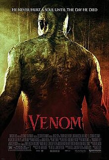 The shirtless rugged back of a zombie is stylized with faint marks resembling faces.