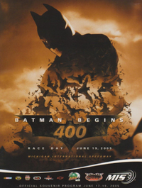 2005 Batman Begins 400 program cover