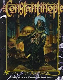 The cover art features an illustration of cloaked vampire on a rooftop, illuminated by moonlight.