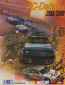 The 1993 AC Delco 500 program cover, featuring Dale Earnhardt.
