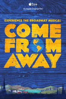 The title "Come from Away," where the "o" in "from" is planet Earth.