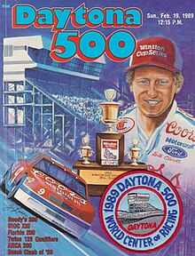The 1989 Daytona 500 program cover, featuring Bill Elliott.
