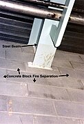 Steel beam through-penetration.
