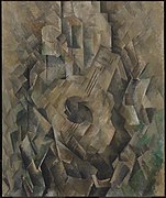 Georges Braque, 1909–10, La guitare (Mandora, La Mandore), oil on canvas, 71.1 x 55.9 cm, Tate Modern, London