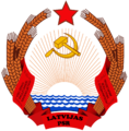 Latvian SNT:n vaakuna 1940–1991