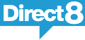 Ancien logo de Direct 8 du 1er juillet 2007 au 1er septembre 2008.