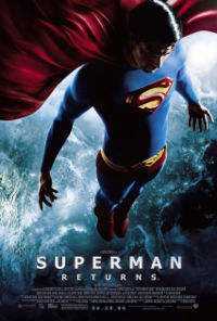 כרזת הסרט בארצות הברית בה סופרמן עף כאשר הוא ישן מעל שמי דרום אמריקה