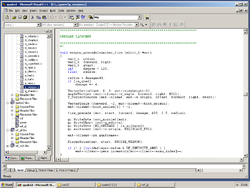 צילום מסך של קוד המקור של המשחק Quake II ב-++Microsoft Visual C