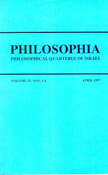 עטיפת חוברת של כתב העת Philosophia משנת 1997