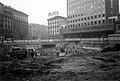 Piazzale Luigi Cadorna a Milano durante i lavori per la realizzazione della linea 1 della metropolitana (1960)