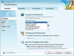 Screenshot della versione 4.9 per Windows Live Messenger