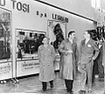 Visita di Alcide De Gasperi allo stand della Franco Tosi alla Fiera di Milano del 1950