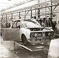 Scorcio dei reparti produttivi dello stabilimento Alfa Romeo di Arese durante la produzione dell'Alfa Romeo Alfetta