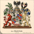 Dvaro savininkų 1904–1940 m. Keyserlingk herbas