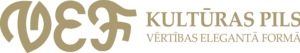 VEF Kultūras pils logotips ar jauno saukli - Vērtības Elegantā Formā