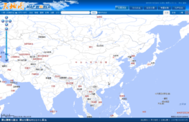 Скриншот страницы с картой мира